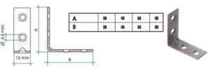 Метална планка ъглова единичнa 4х4 120237