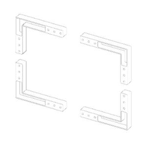 К-т сглобки и болтове за 1 врата за  алум.профил 21х30мм за профил без дръжка