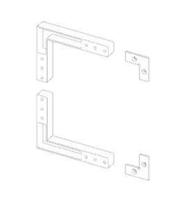 К-т сглобки и болтове за 1 врата за  алум.профил 21х30мм и 21х40мм за профил с дръжка