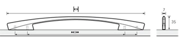 Дъжка OVADA 160/192мм никел  9118521