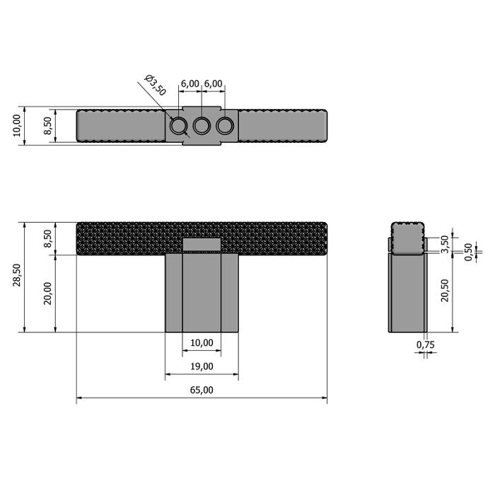 Дръжка 81177 12мм металик розе Citterio Giulio Spa