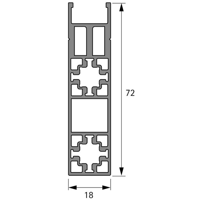 CADRO профил за с-ма чекм. AvanTech You , черен мат, 3000мм, 9298806 HETTICH