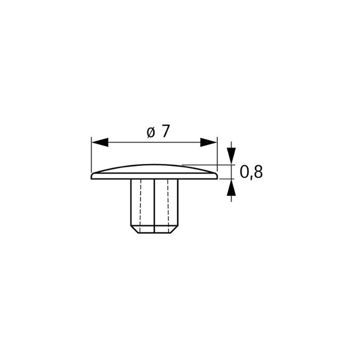 CADRO покривна капачка М5, цвят черен, 9298856 HETTICH