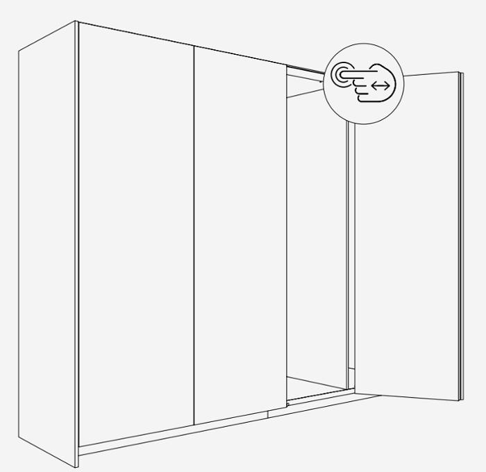 10.03.20.0010 Folding Concepta III 25 Push, лява 1900-2700 мм