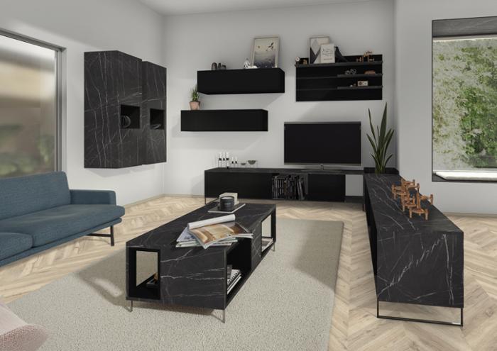 ЛПДЧ 2800/2070/18мм Пиетра Грижия Черен н.F206 ST9 EGGER