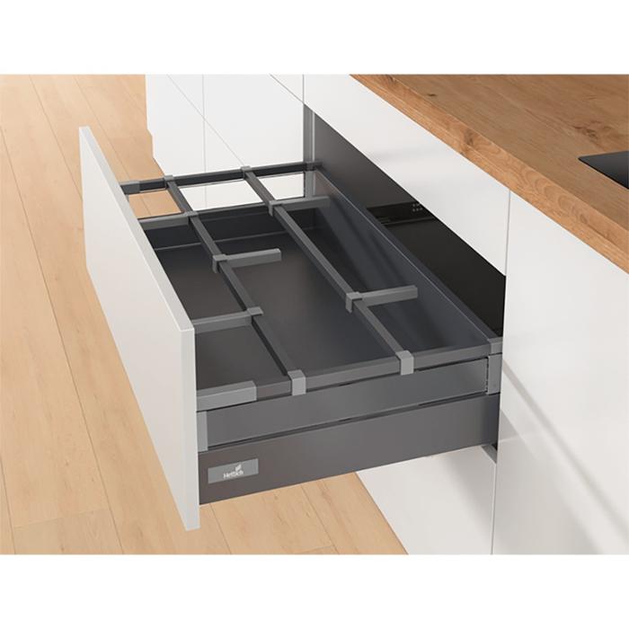 Orgastore 410 антрацит за шкаф с външен габарит 800мм с InnoTech Atira с рейлинг 9211580 HETTICH