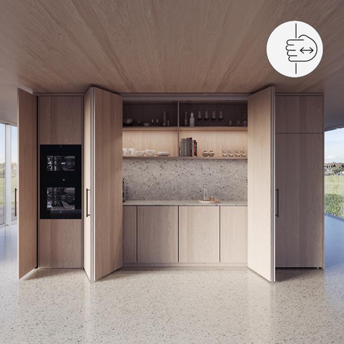 10.03.20.0023 Folding Concepta III 25 Pull, 2 врати (4 крила лява+дясна) 1900-2700 мм