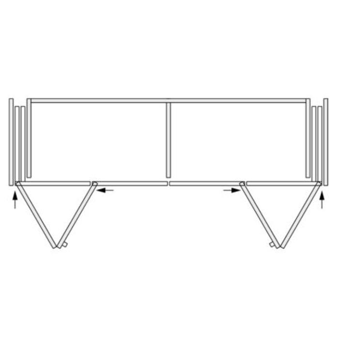 10.03.20.0023 Folding Concepta III 25 Pull, 2 врати (4 крила лява+дясна) 1900-2700 мм